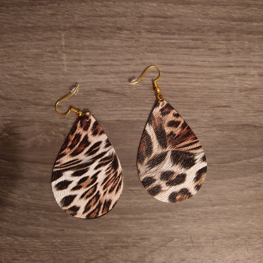 Faux leather earrings